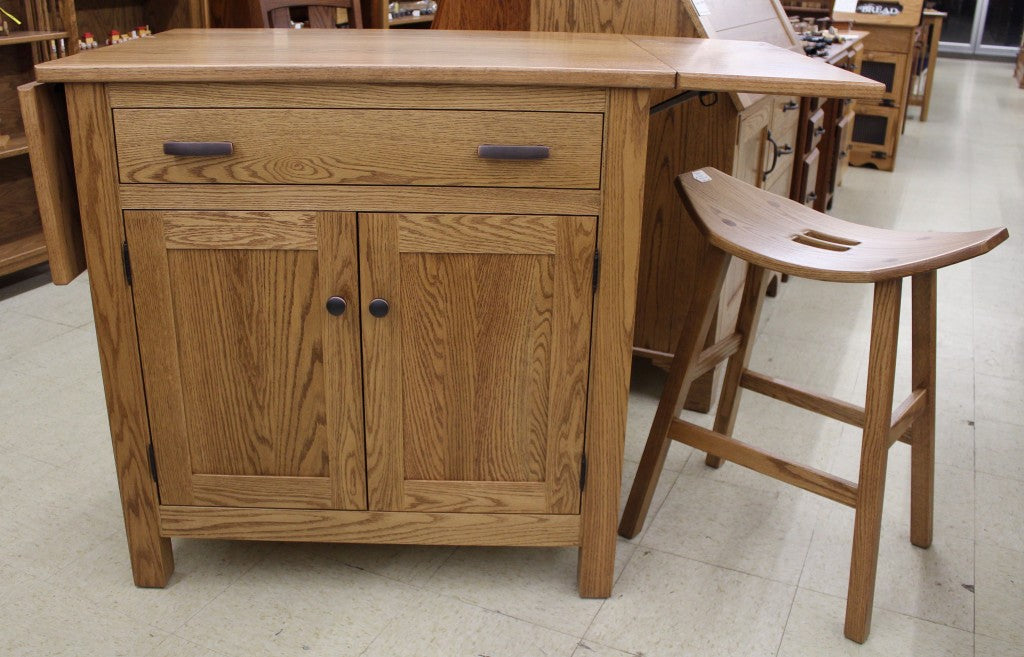 Brookline Mission Island with Drop Leaf Top