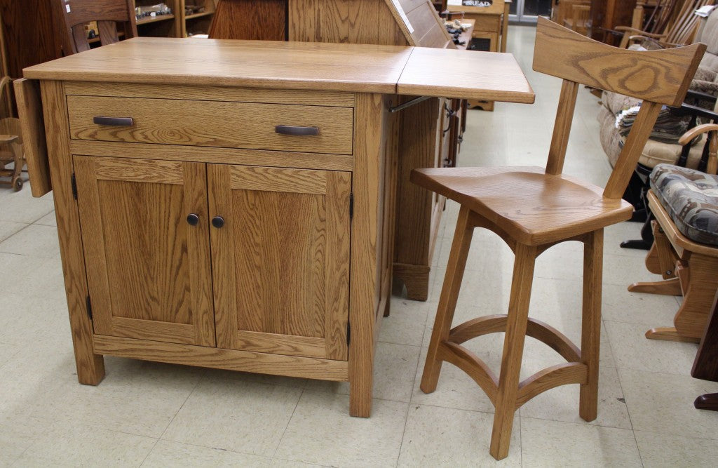 Brookline Mission Island with Drop Leaf Top