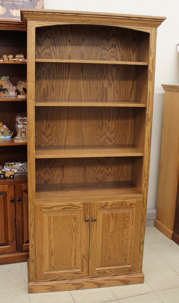 6 1/2′ Deluxe Traditional Bookcase with Doors [37 1/2″ Wide]
