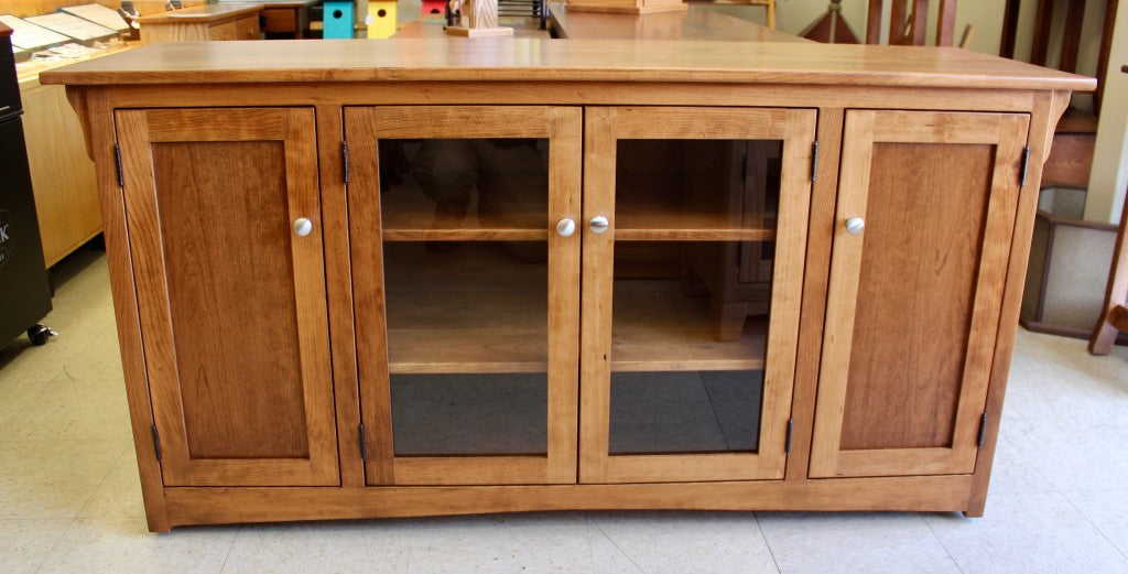 Mission 62″ TV Entertainment Center in Rustic Cherry