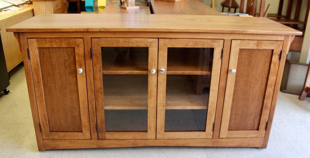 Mission 62″ TV Entertainment Center in Rustic Cherry