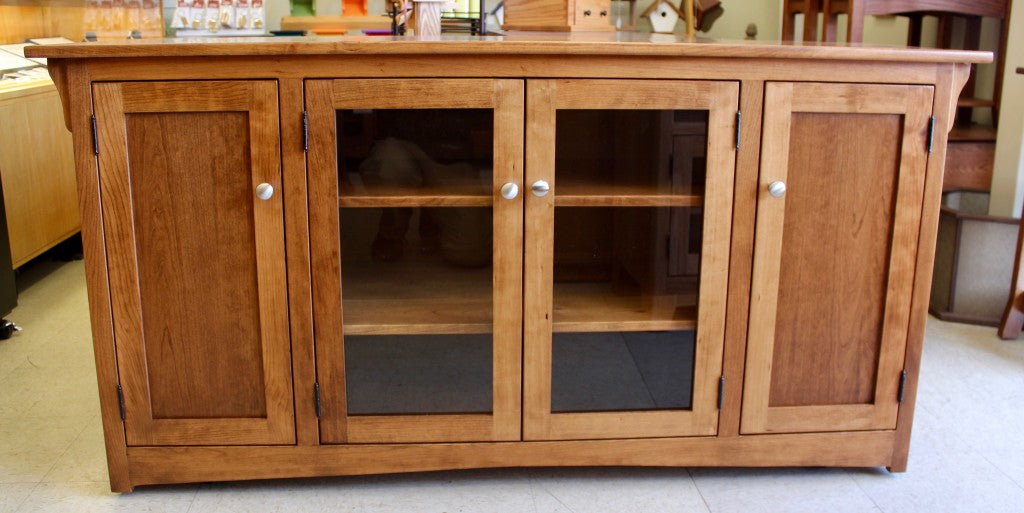 Mission 62″ TV Entertainment Center in Rustic Cherry