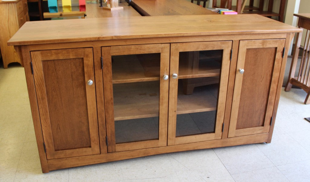 Salem Mission 62″ TV Stand in Rustic Cherry