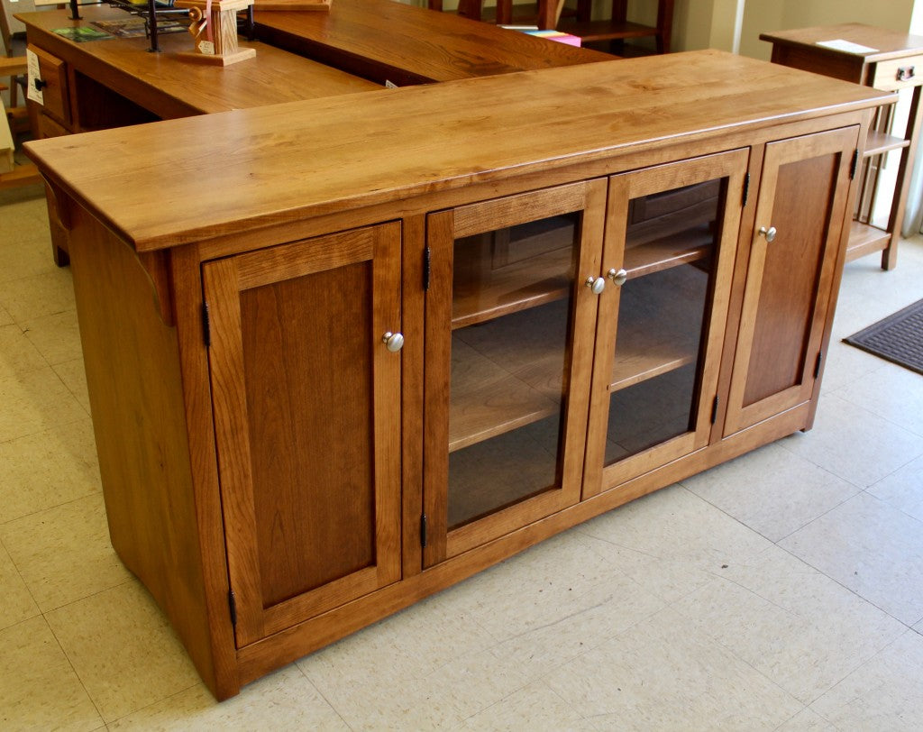 Mission 62″ TV Entertainment Center in Rustic Cherry