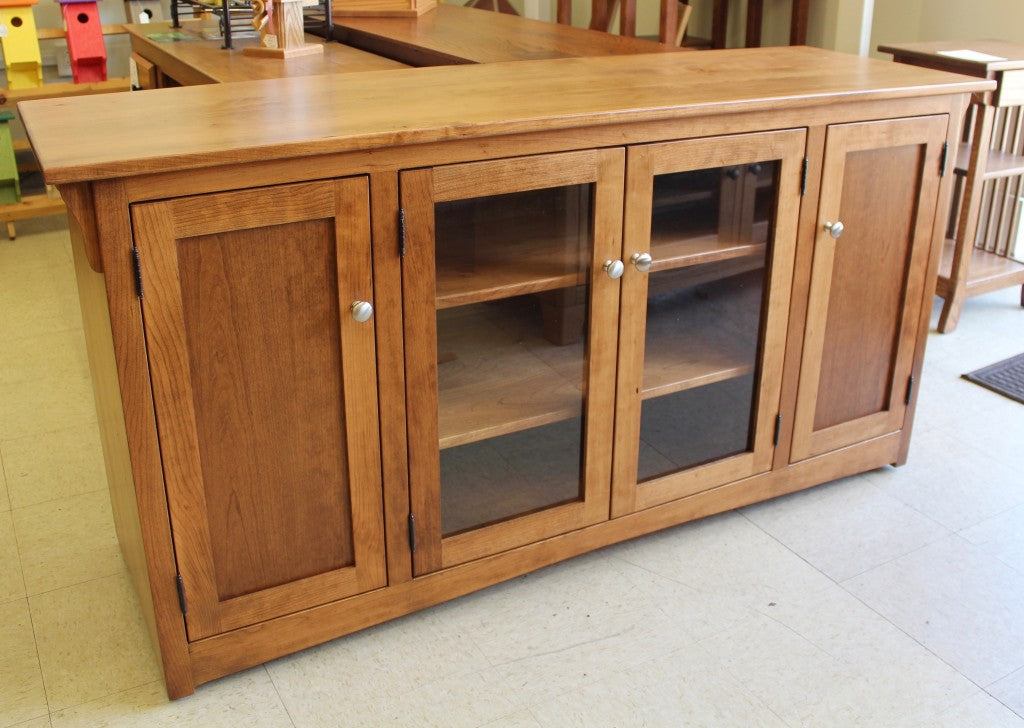 Mission 62″ TV Entertainment Center in Rustic Cherry