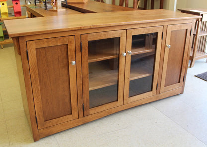 Mission 62″ TV Entertainment Center in Rustic Cherry