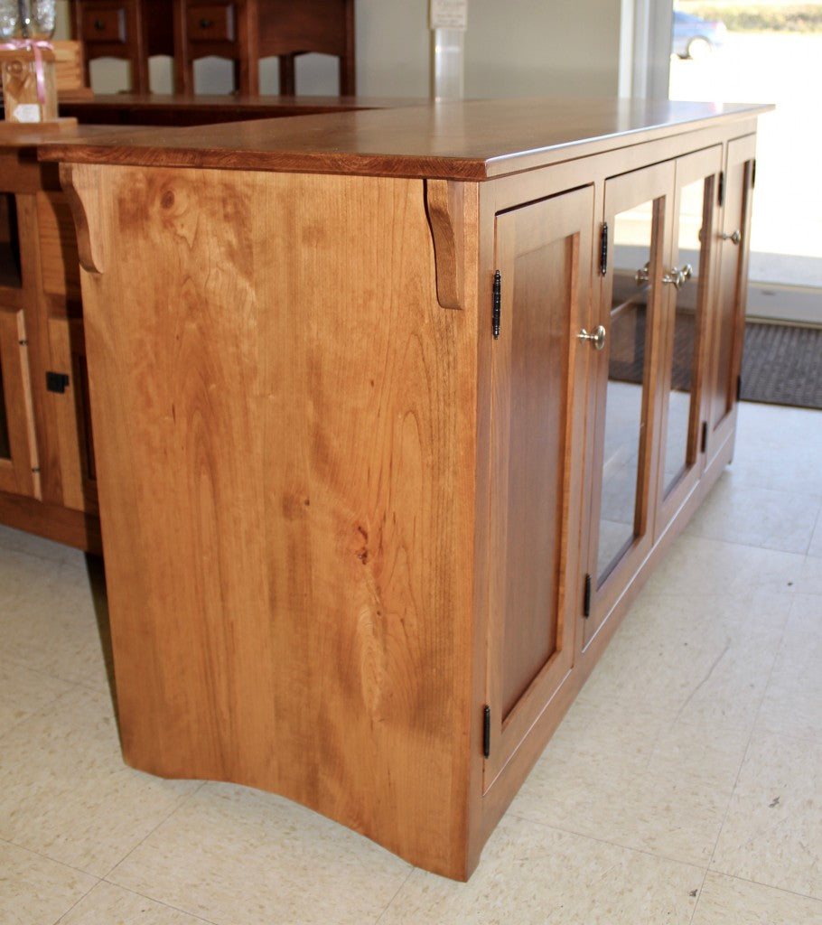 Mission 62″ TV Entertainment Center in Rustic Cherry