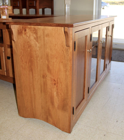 Mission 62″ TV Entertainment Center in Rustic Cherry