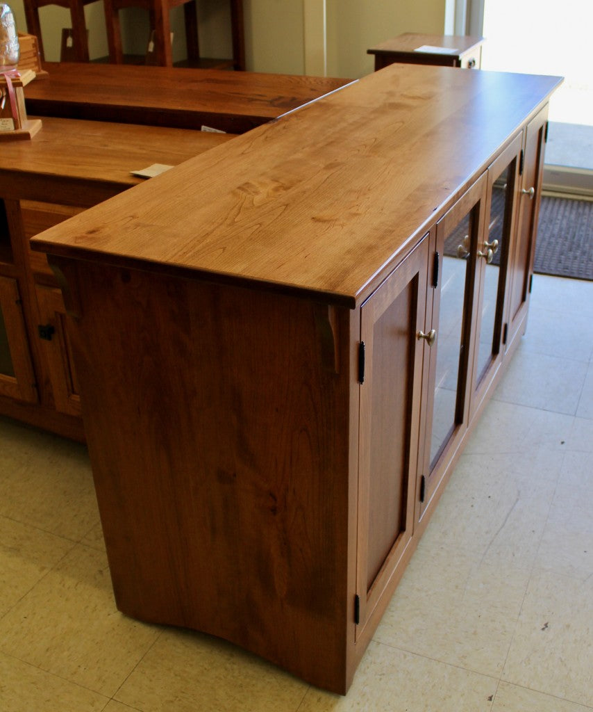Mission 62″ TV Entertainment Center in Rustic Cherry