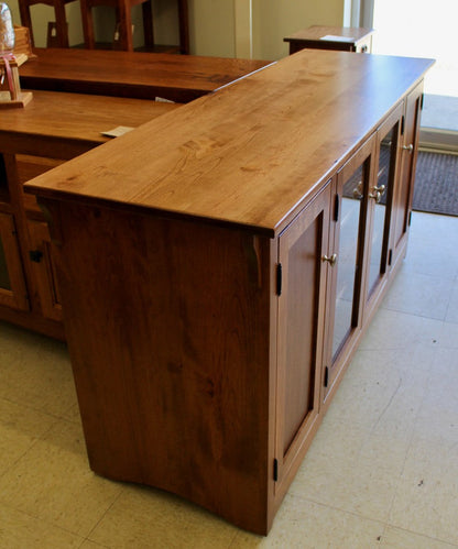 Mission 62″ TV Entertainment Center in Rustic Cherry