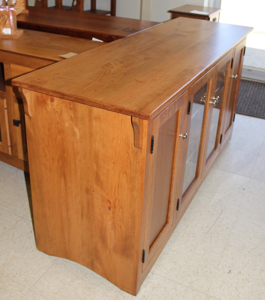 Mission 62″ TV Entertainment Center in Rustic Cherry