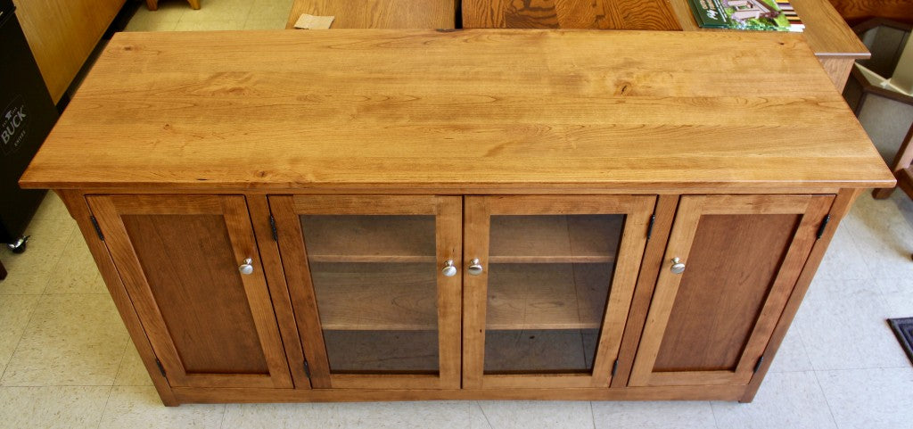Mission 62″ TV Entertainment Center in Rustic Cherry