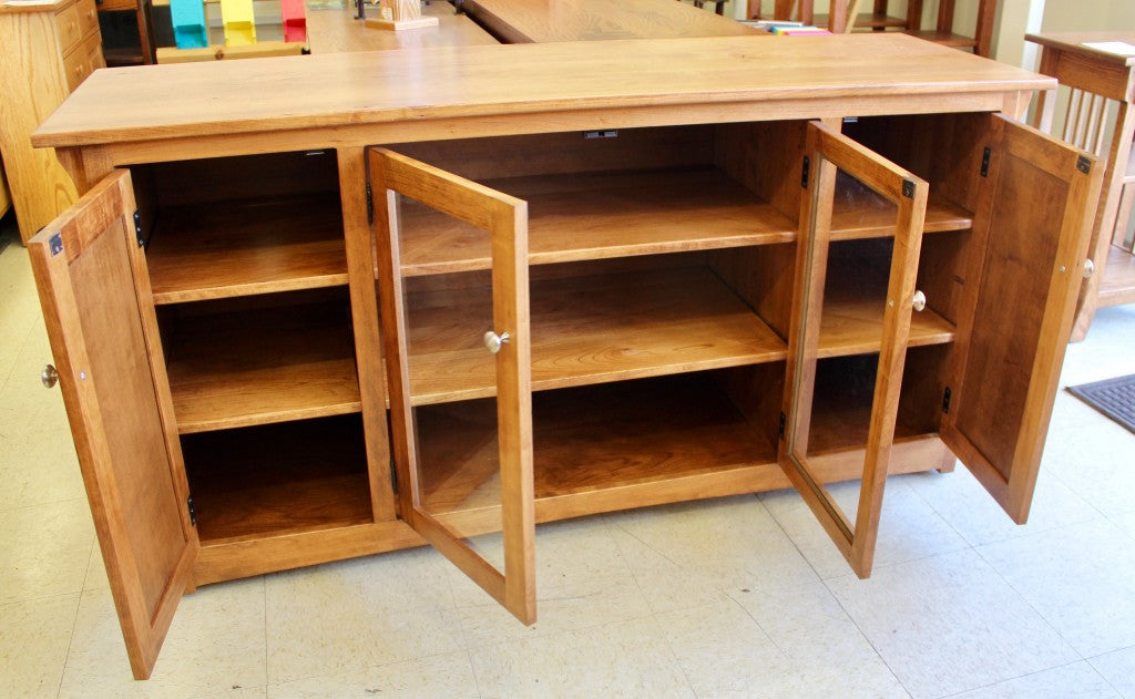Mission 62″ TV Entertainment Center in Rustic Cherry
