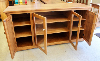 Mission 62″ TV Entertainment Center in Rustic Cherry