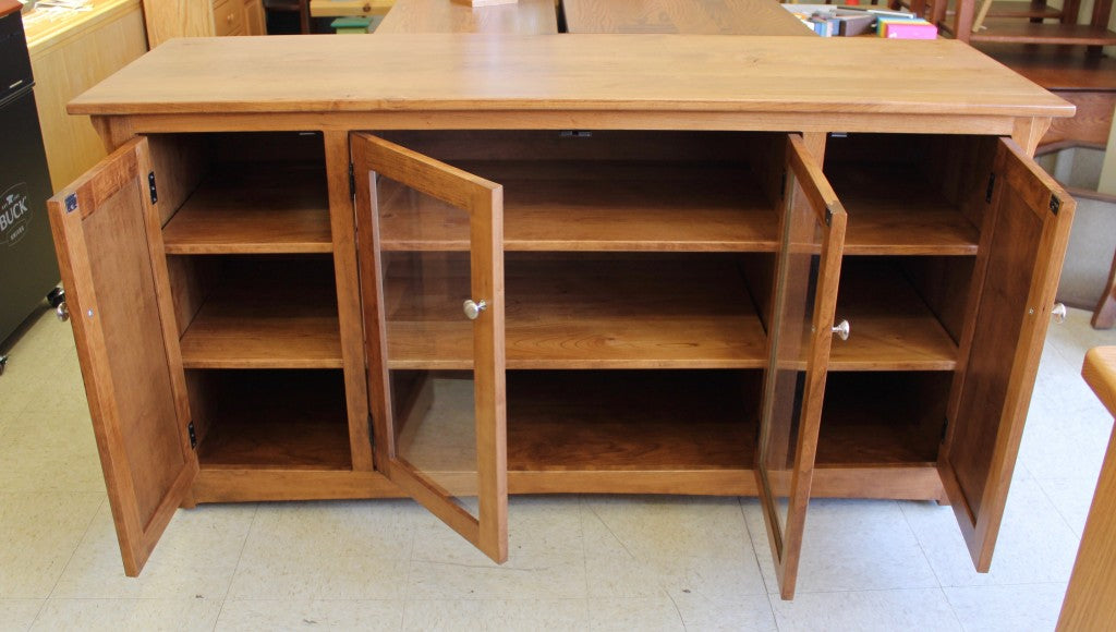 Mission 62″ TV Entertainment Center in Rustic Cherry