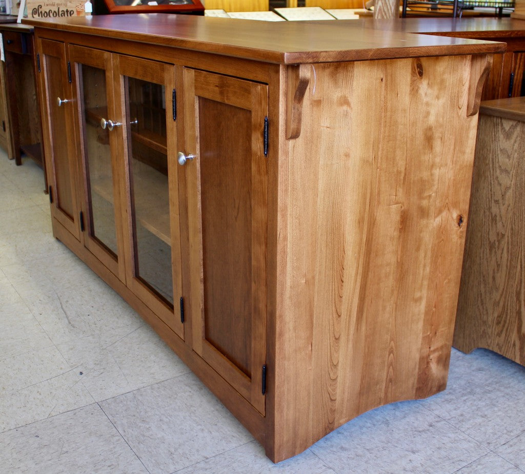 Mission 62″ TV Entertainment Center in Rustic Cherry