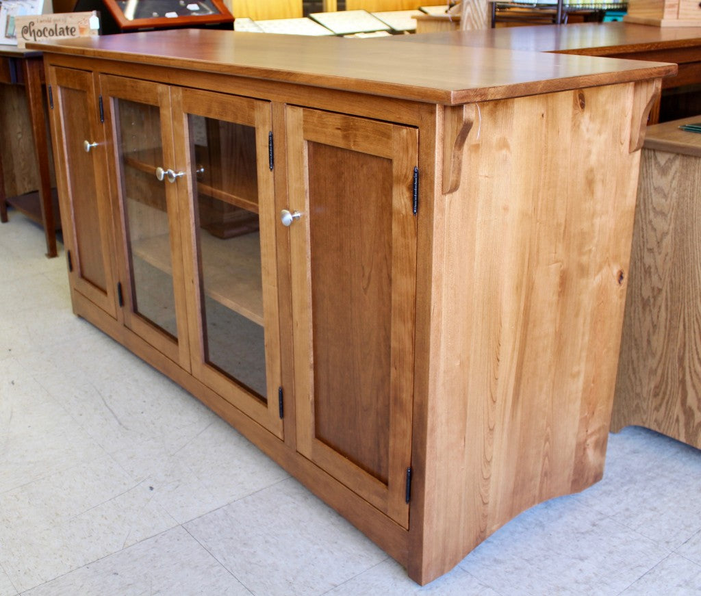 Mission 62″ TV Entertainment Center in Rustic Cherry