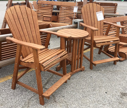 3 Piece Adirondack Balcony Table and Chair Set
