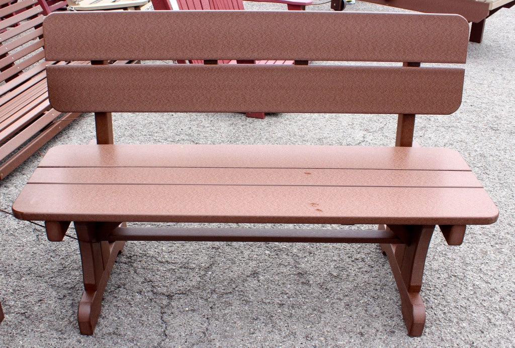 Poly 4′ Bench with Back