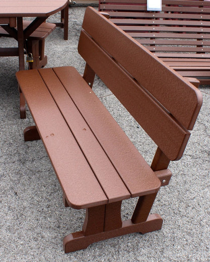 Poly 4′ Bench with Back