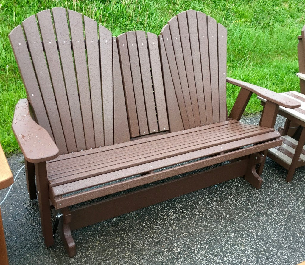 Poly 5′ Adirondack Glider with Fold Down
