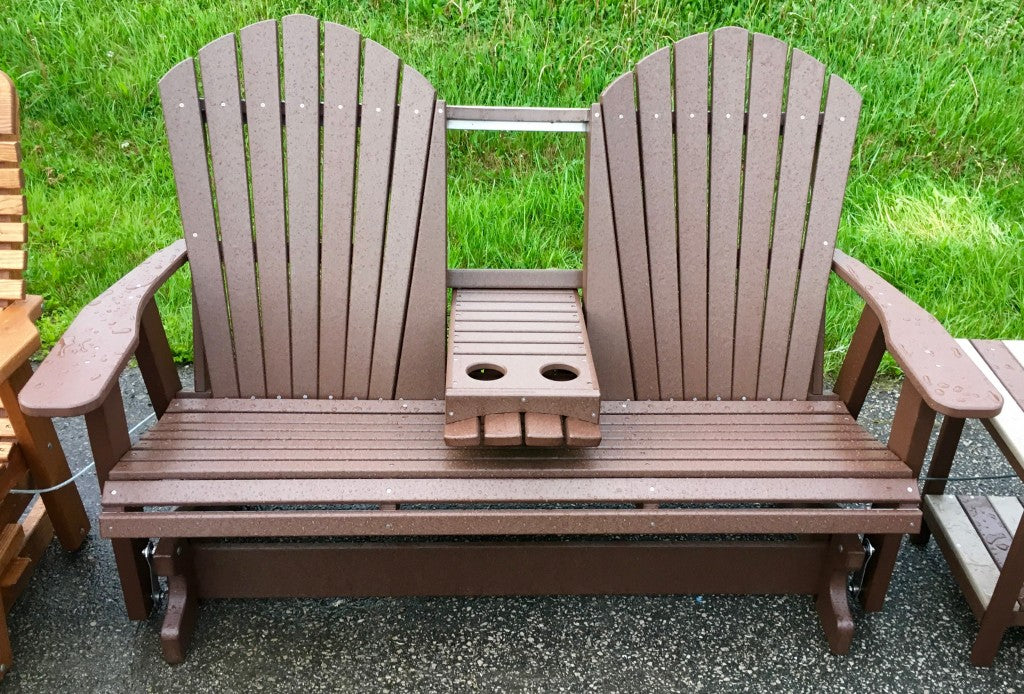 Poly 5′ Adirondack Glider with Fold Down