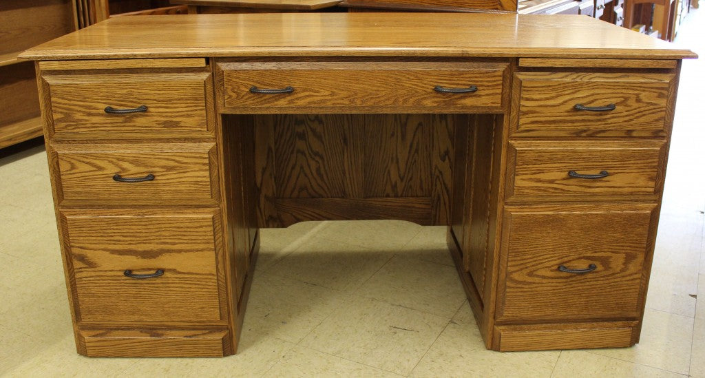 58″ Traditional Double Pedestal Executive Desk