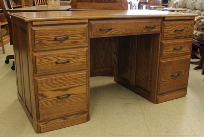 58″ Traditional Double Pedestal Executive Desk