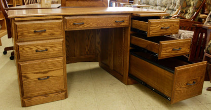 58″ Traditional Double Pedestal Executive Desk