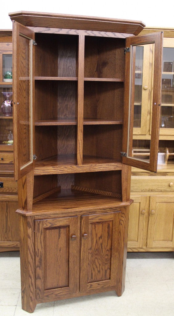 26″ Corner Shaker Hutch