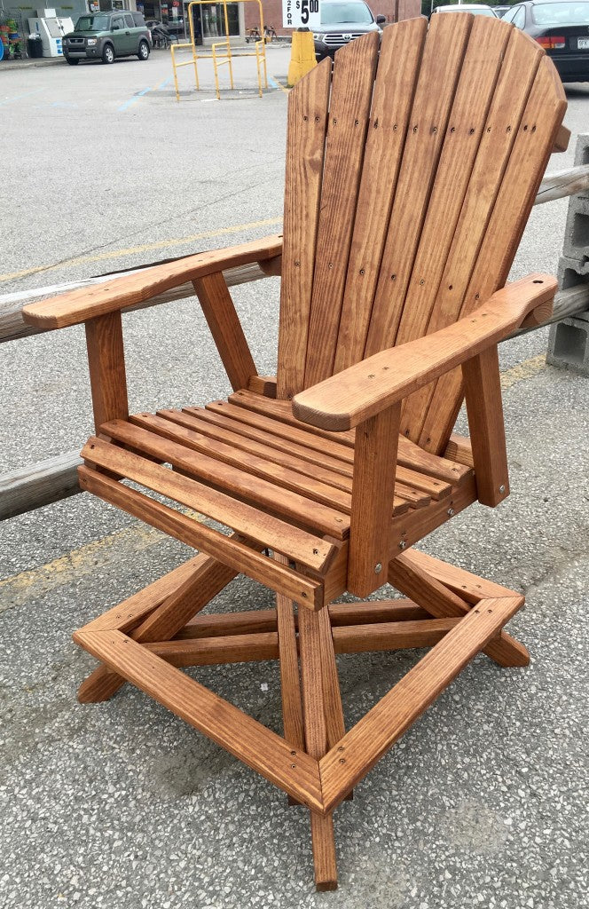 3 Piece Swivel Adirondack Balcony Table and Chair Set