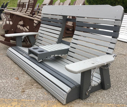Poly Deluxe 5′ High Back Swing with Fold Down