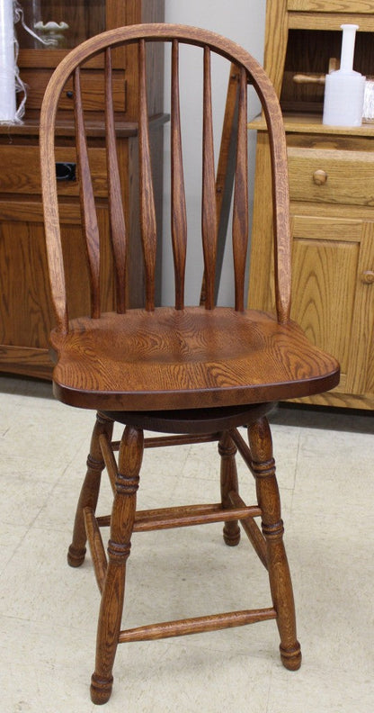 Bent Back Swivel Bar Stool