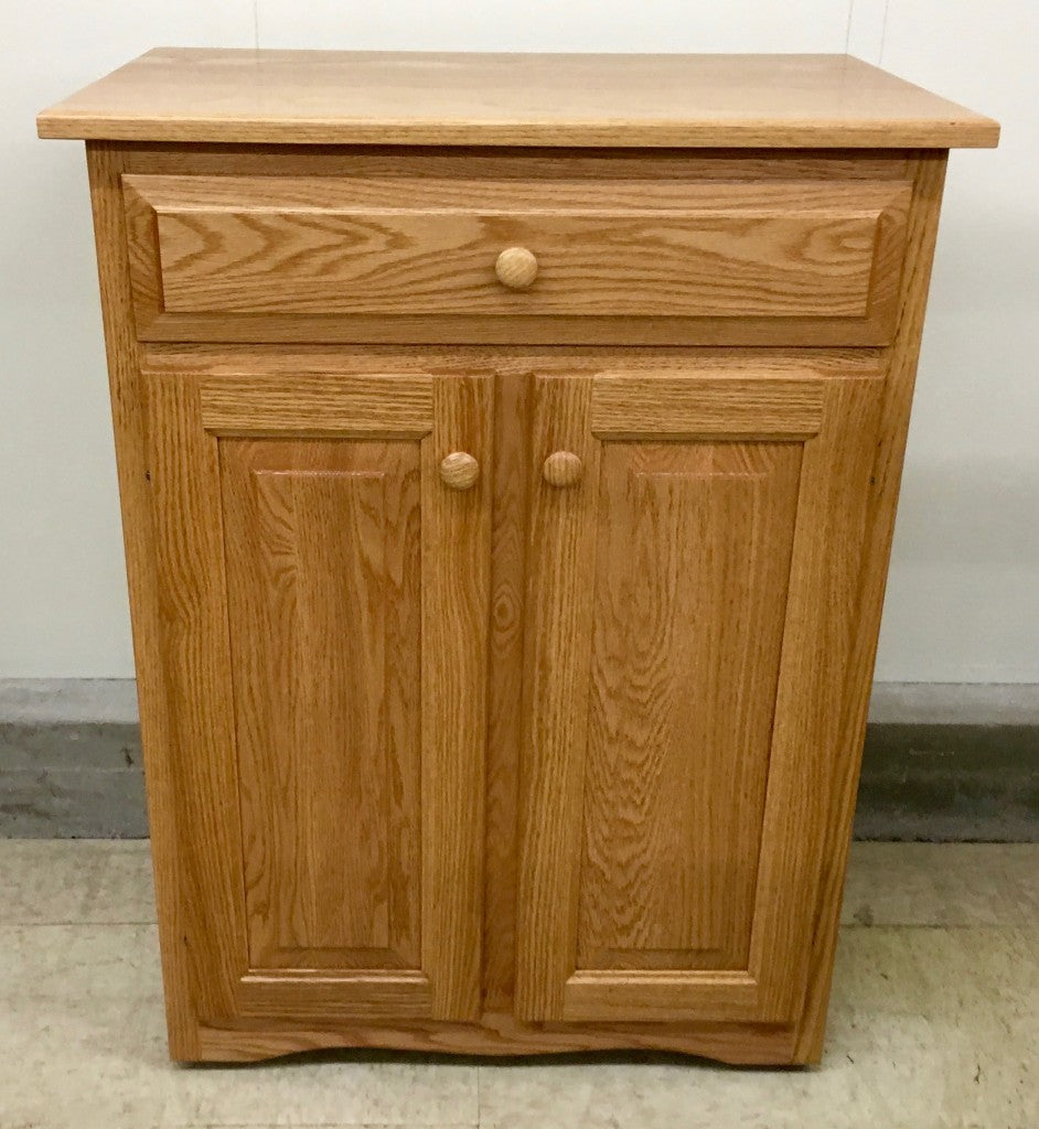 Microwave Cart on Casters With Drawer