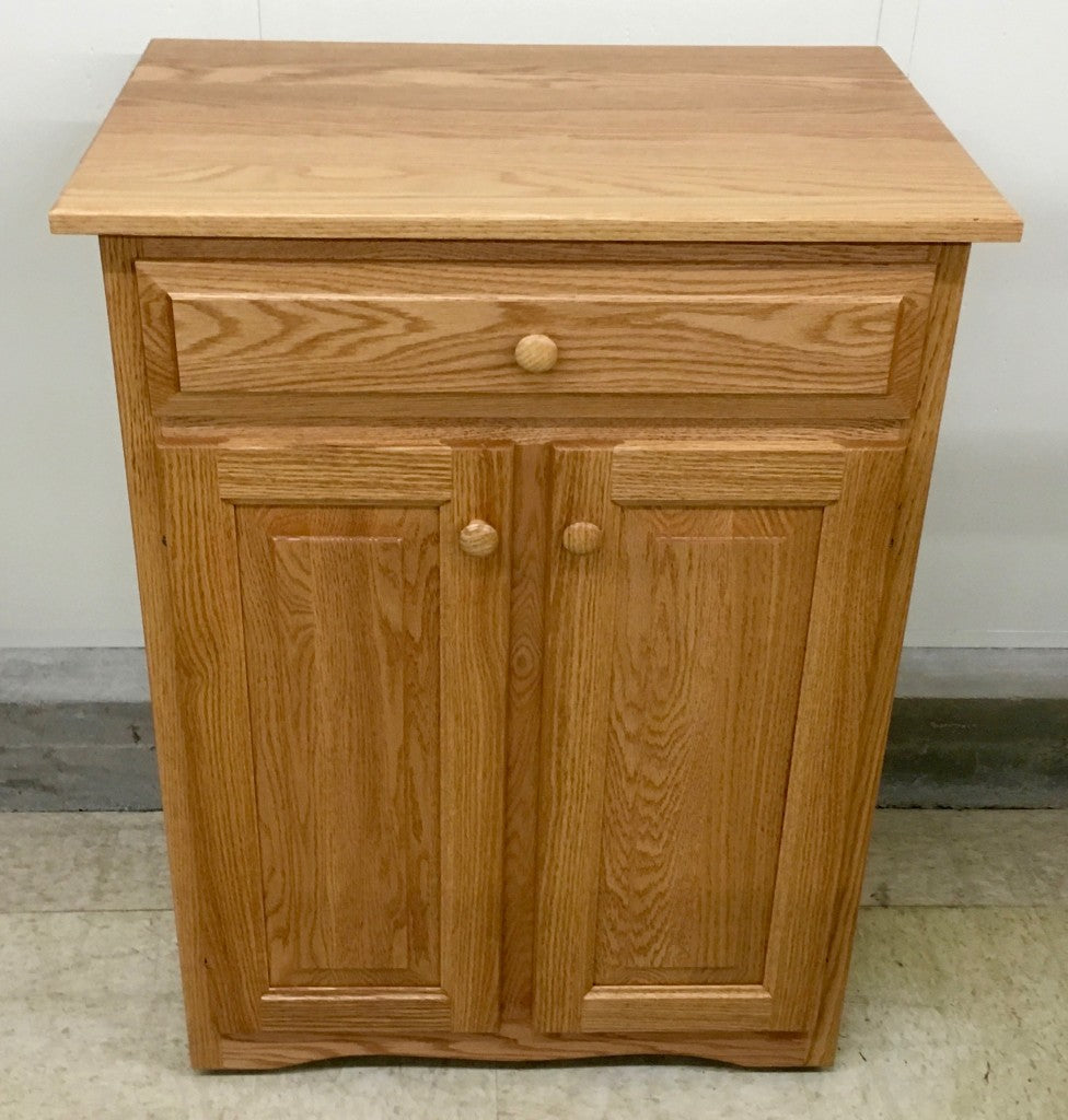 Microwave Cart on Casters With Drawer