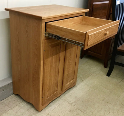 Microwave Cart on Casters With Drawer