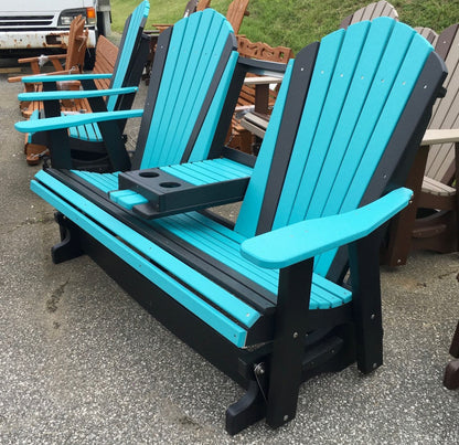 Poly 5′ Adirondack Glider with Fold Down