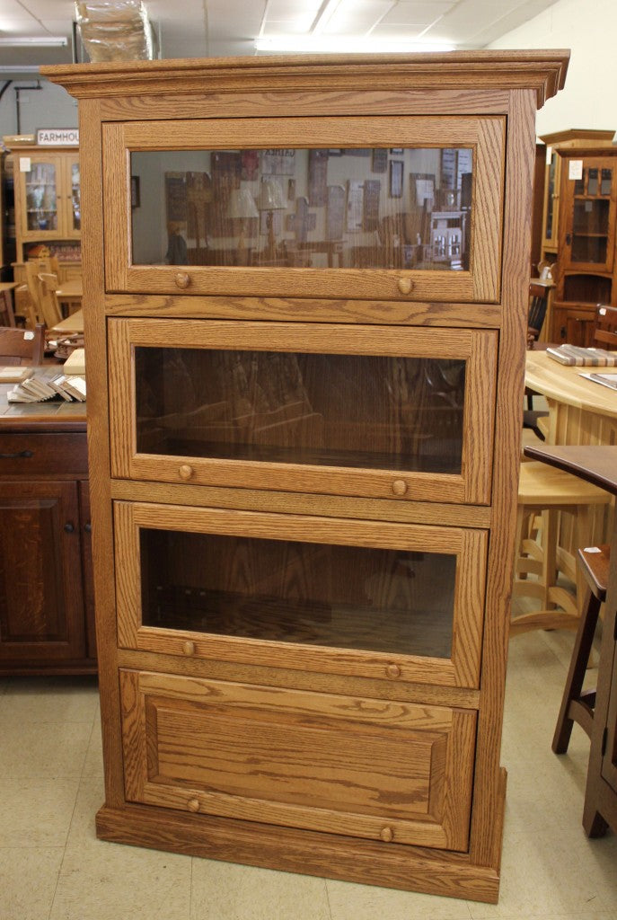 4-Stack One Piece Barrister Bookcase