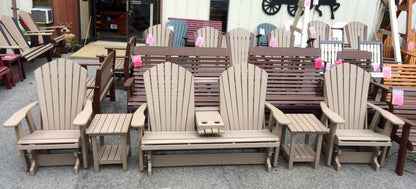 Poly 5′ Adirondack Glider with Fold Down