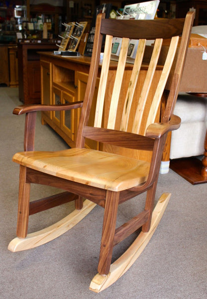 Benton Walnut and Wormy Maple Rocking Chair