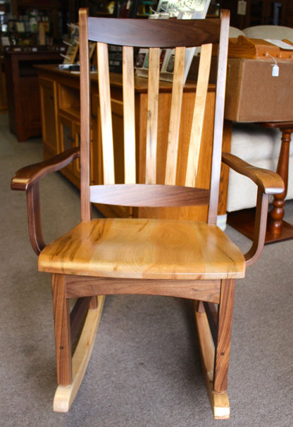 Benton Walnut and Wormy Maple Rocking Chair
