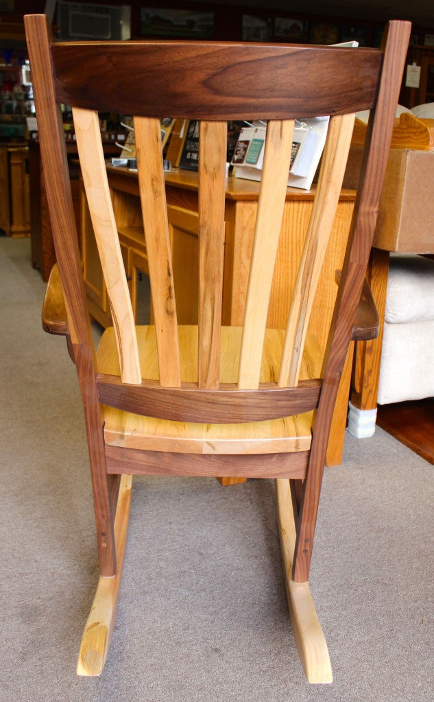 Benton Walnut and Wormy Maple Rocking Chair