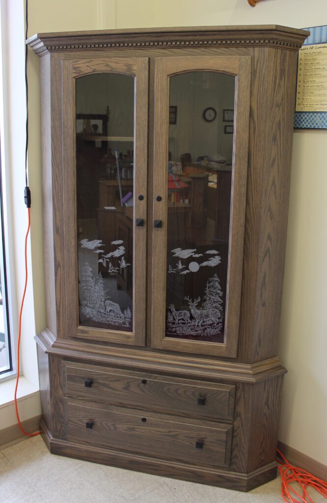 Custom Traditional Corner Gun Cabinet