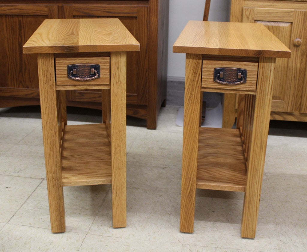Mission Chair Side Table with Drawer - Custom 12" Wide