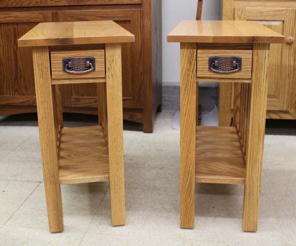 Mission Chair Side Table with Drawer - Custom 12" Wide
