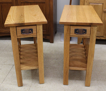 Mission Chair Side Table with Drawer - Custom 12" Wide