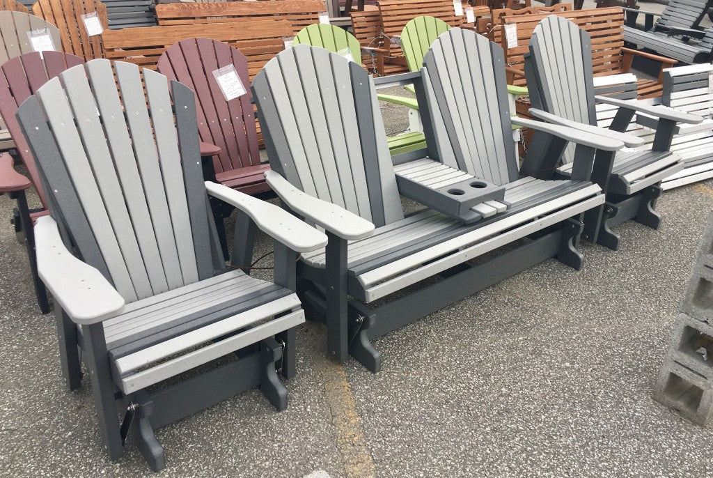 Poly 5′ Adirondack Glider with Fold Down