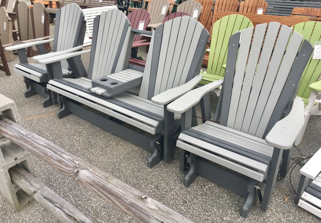 Poly 5′ Adirondack Glider with Fold Down
