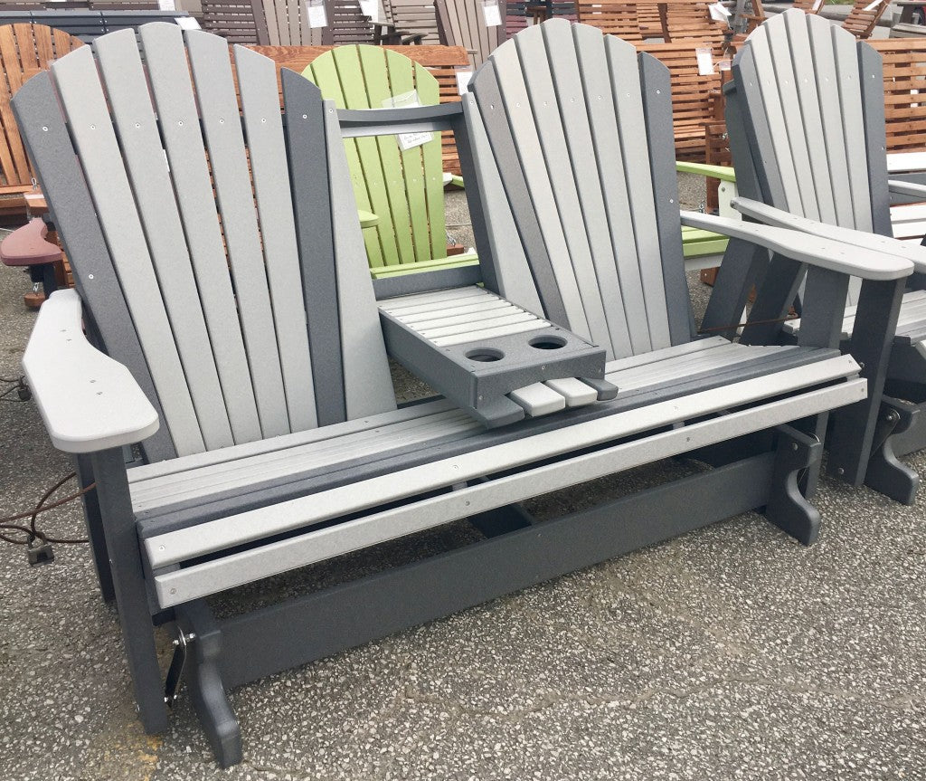 Poly 5′ Adirondack Glider with Fold Down