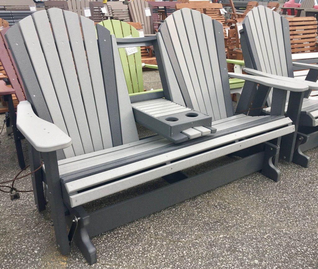 Poly 5′ Adirondack Glider with Fold Down